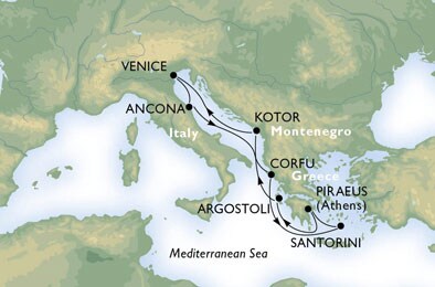 Cruise - mediterranean - Italy,Greece,Montenegro