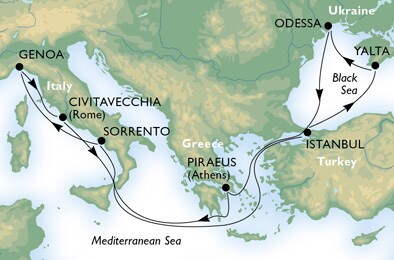 Cruise - mediterranean - Italy,Turkey,Ukraine,Greece
