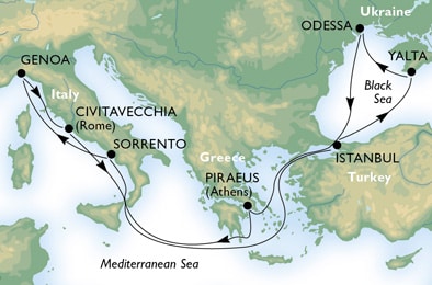 Cruise - mediterranean - Italy,Turkey,Ukraine,Greece