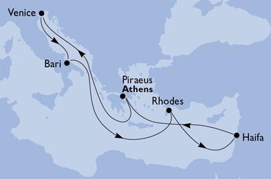 Cruise - mediterranean - Italy,Greece,Israel