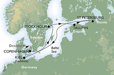 Cruise - northern europe - Denmark,Sweden,Estonia,Russian Federation,Germany