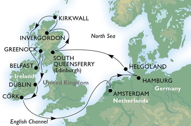 Cruise - northern europe - Germany,United Kingdom,Ireland,Netherlands