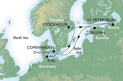 Cruise - northern europe - Germany,Sweden,Estonia,Russian Federation,Denmark