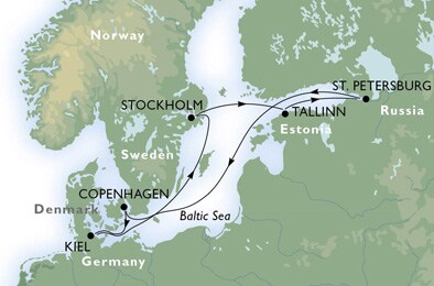 Cruise - northern europe - Denmark,Germany,Sweden,Estonia,Russian Federation