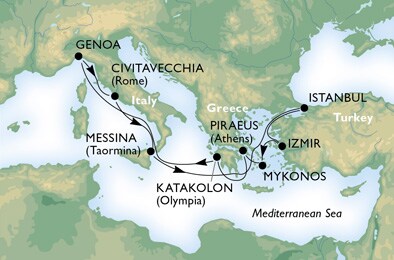 Cruise - mediterranean - Italy,Turkey,Greece Cruise - mediterranean - Italy,Turkey,Greece