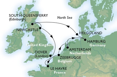 Cruise - northern europe - Germany,United Kingdom,France,Belgium,Netherlands