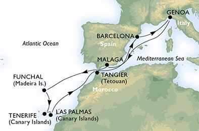 Готовимся к круизу на MSC Sinfonia по Средиземноморью и Атлантике с 05.11.14