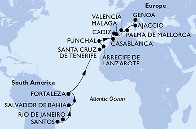 Собираемся в трансатлантический круиз MSC Preziosa с 15.03.15 Собираемся в трансатлантический круиз MSC Preziosa с 15.03.15