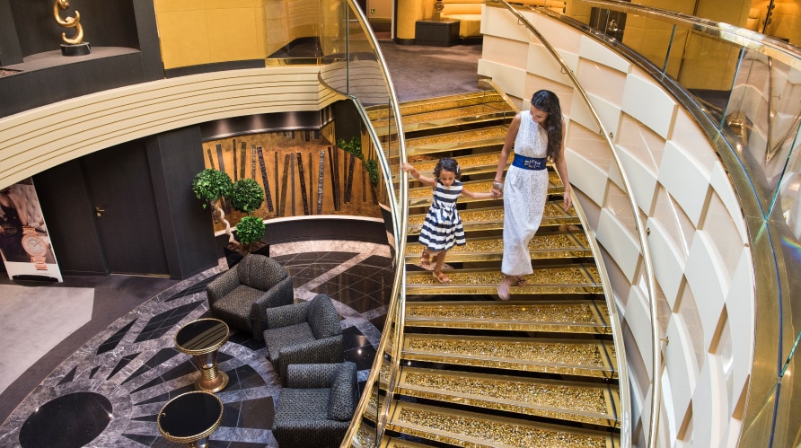 MSC Yacht Club Staircase Crystals