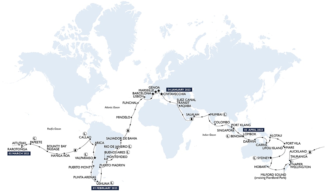 The World Ship Itinerary