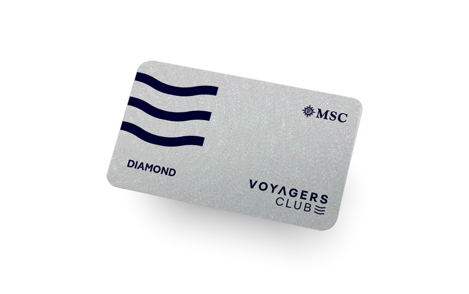 Image of a Diamond club Card for MSC Voyagers Club Member