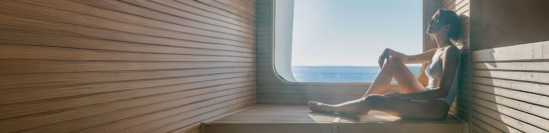A woman enjoying the spa on board MSC Cruises