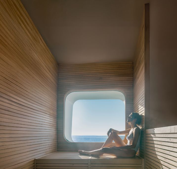 A woman enjoying the spa on board MSC Cruises