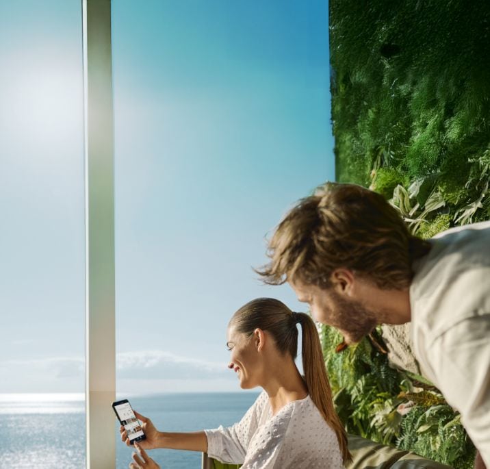 A couple on board MSC Cruises