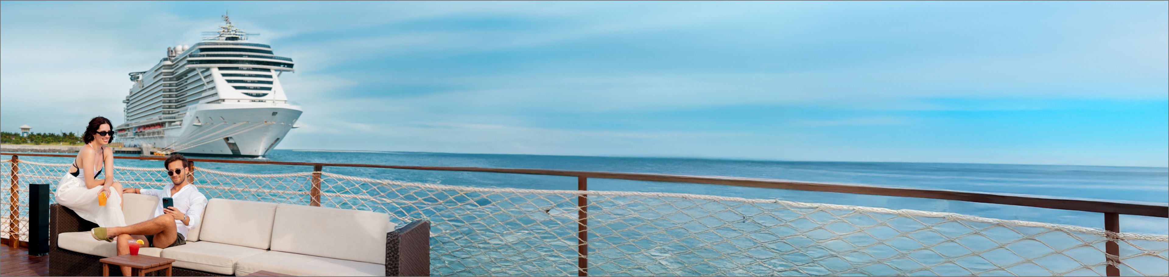 Couple relaxing ashore during a cruise with MSC cruises | MSC Cruises