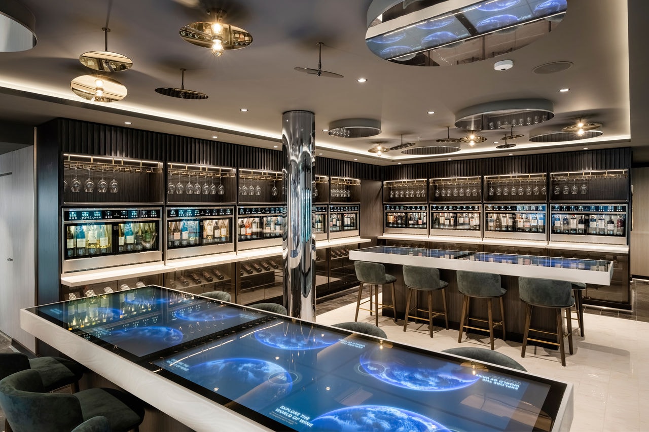 Helios Wine Bar on MSC Euribia welcomes guests to savor wines in an elegant setting | MSC Cruises