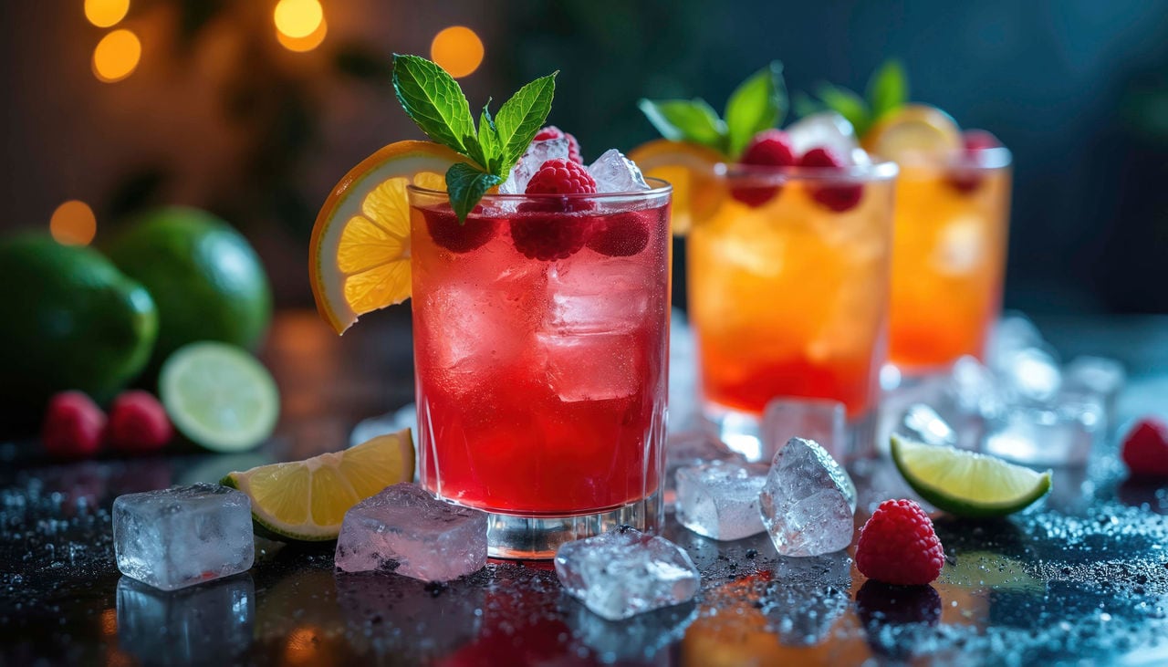 Refreshing fruit beverages with ice and mint leaves are served on MSC Cruises | MSC Cruises