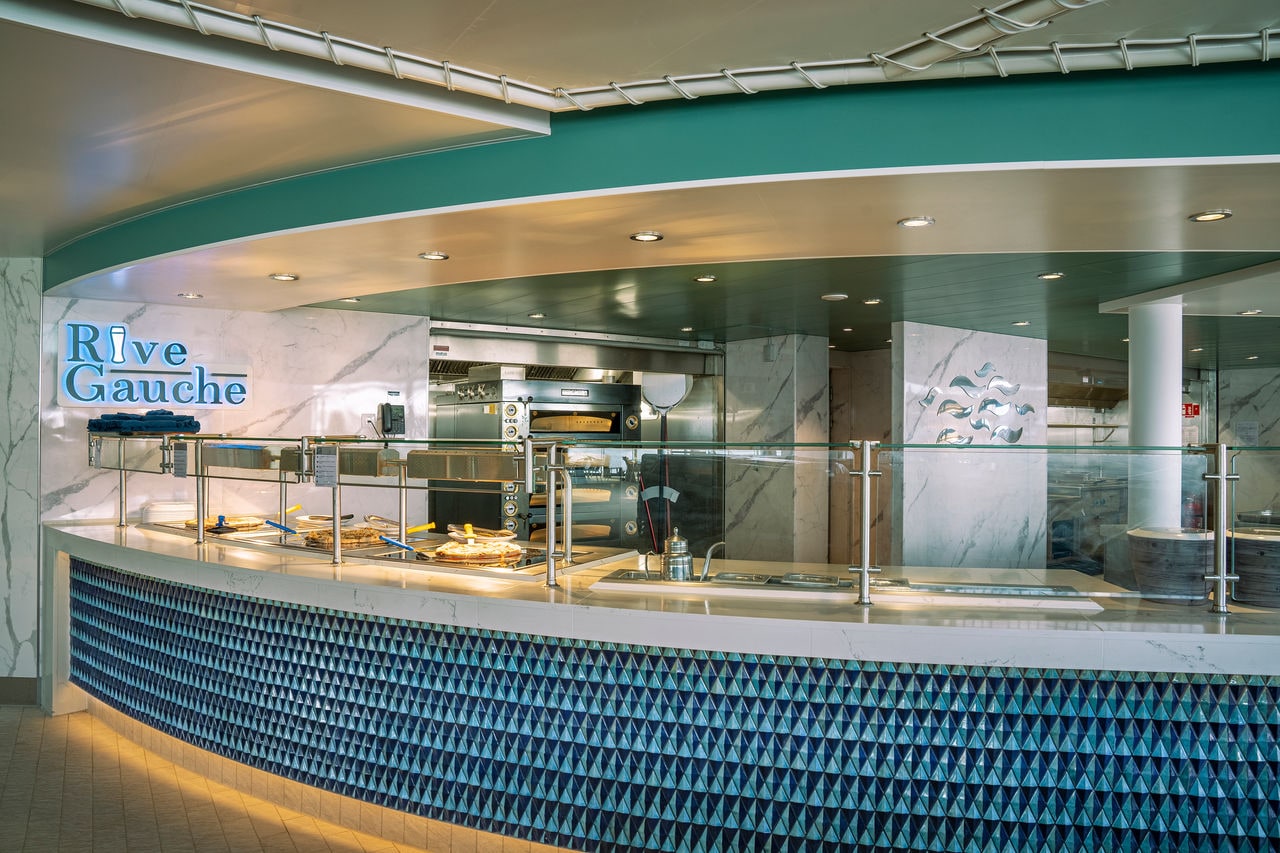 Rive Gauche bar area with contemporary seating on MSC World Europa | MSC Cruises