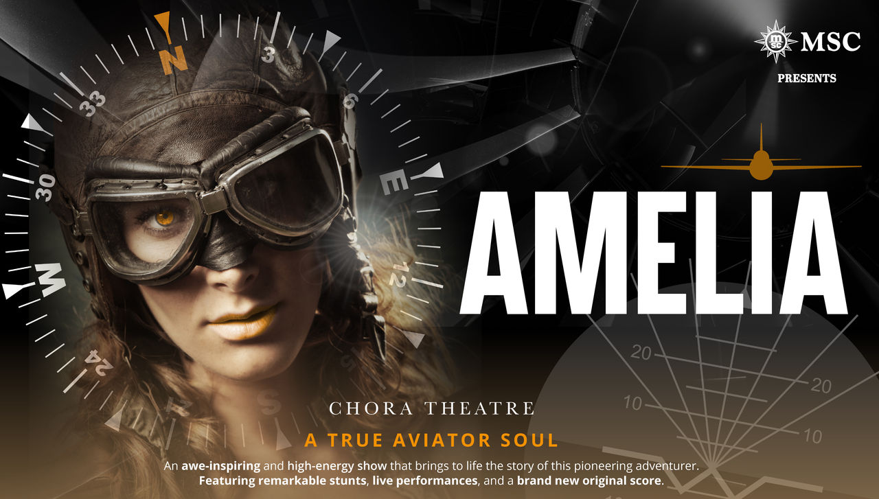 The inspiring ambiance of the Amelia entertainment show with adventurous spirit | MSC Cruises