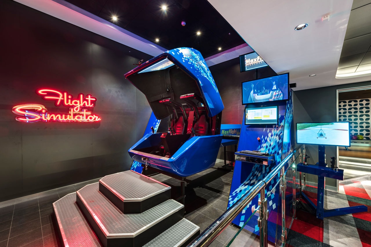 The flight simulator invites guests to enjoy immersive entertainment onboard the ship | MSC Cruises