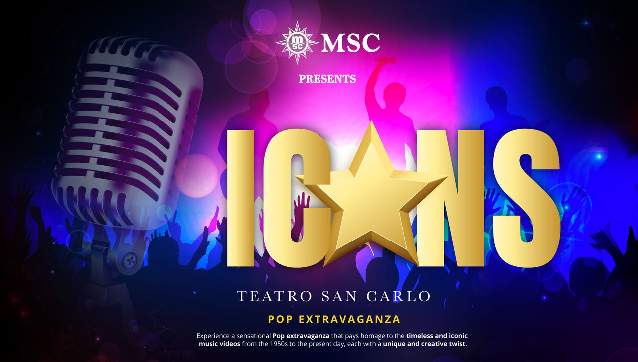 Vibrant colors and MSC Cruises Icons text in an inspiring atmosphere | MSC Cruises