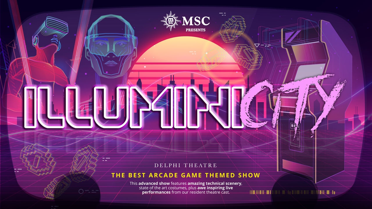 Illuminicity performance featuring vibrant colors and a modern ambiance | MSC Cruises