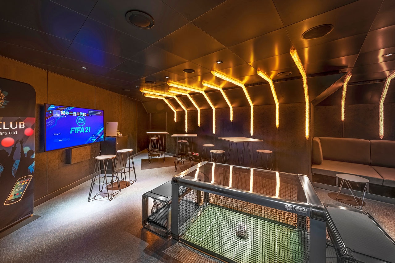 Teen club with games and a lounge area onboard MSC Seascape | MSC Cruises