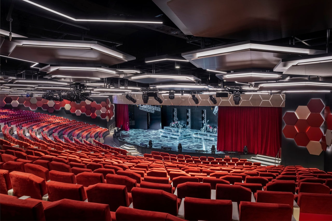 Main theater on MSC World Atlantic featuring rows of seats and a stage for entertainment | MSC Cruises