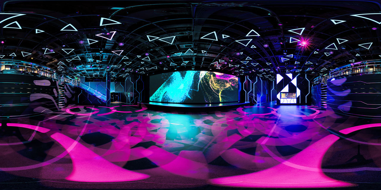MSC World Europa Luna Park Arena with vibrant lighting and a spacious dance floor | MSC Cruises