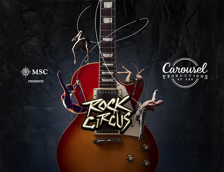 Electric guitar blended with circus elements and vibrant creative energy | MSC Cruises