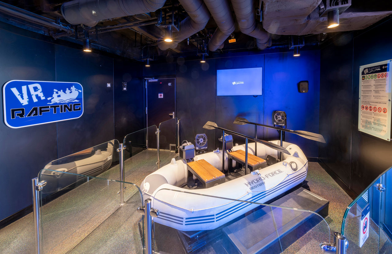 VR rafting area in the Hall of Games on MSC Seashore ship | MSC Cruises