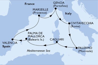 Spain, France, Italy