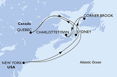 MSC Cruises' MSC Meraviglia's October 8 New England & Canada Cruise From New York