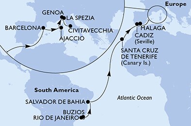 Brazil, Spain, France, Italy