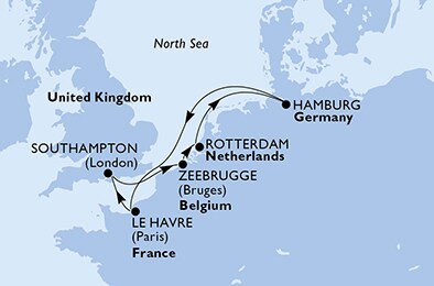 Netherlands, Germany, France, United Kingdom, Belgium