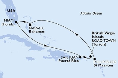 United States, Puerto Rico, Virgin Islands (British), Netherlands Antilles, Bahamas