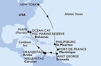 United States, Netherlands Antilles, Martinique, Grenada, Aruba, Bahamas