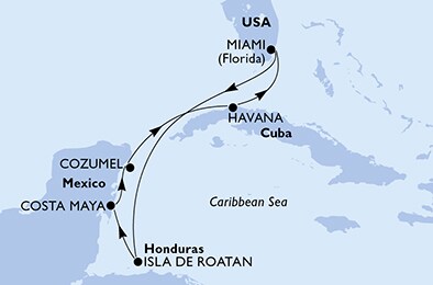 United States, Honduras, Mexico, Cuba