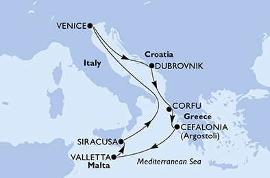 Malta, Italy, Croatia, Greece